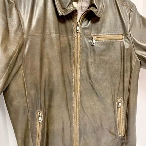 Gimos Lambskin Leather Jacket in Brown - XL